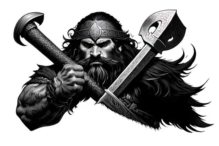 Scottish Warrior With Viking Heritage