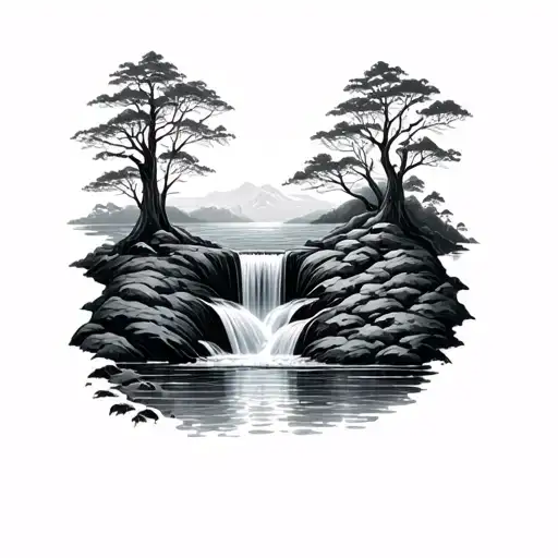 Small Waterfall Flowing