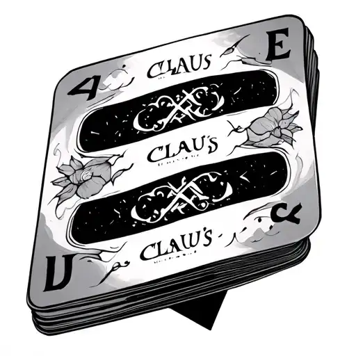 Clau's Name On Cards Separated By Letters For Knuckles