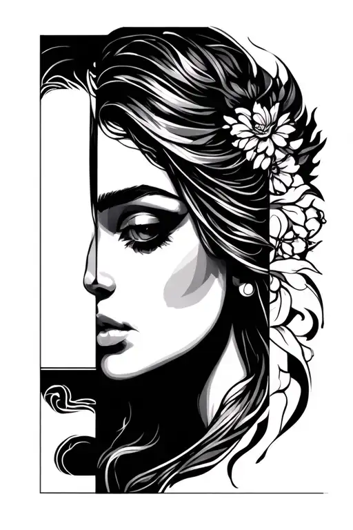 Virgo Woman Face Inside