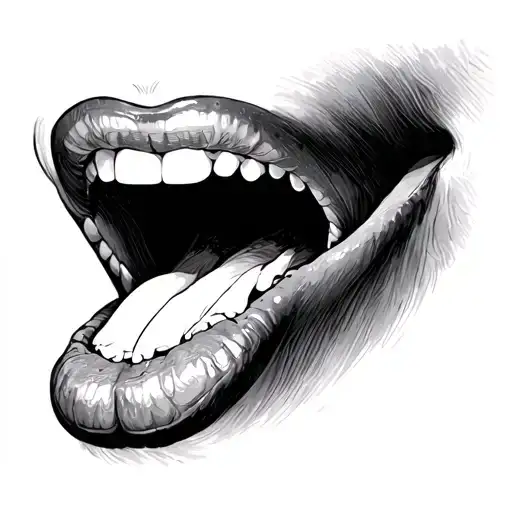 Cotton Mouth Open And Tongue