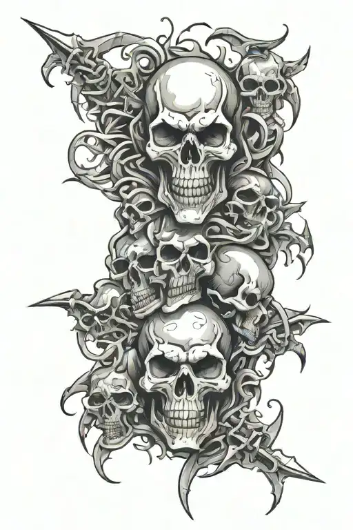 Skulls Demons Gangster Sleeve Inspired