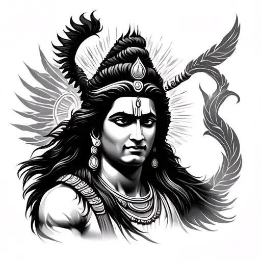 Arm Tattoo With Lord Shiva