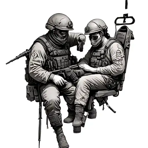 Medic Treating Wounded Soldier