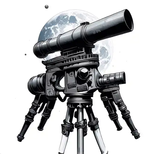Simple Telescope Looking At Orions Belt