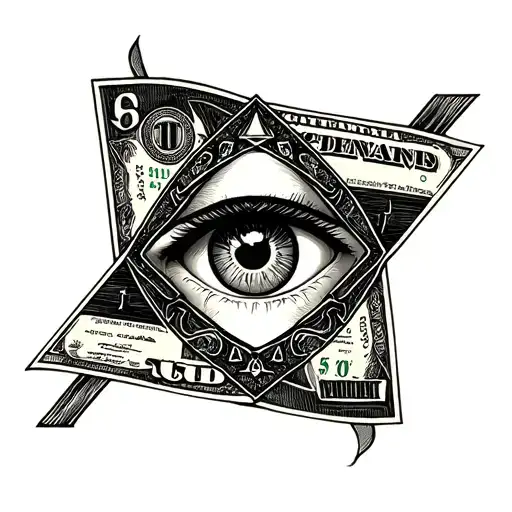 Money And Illuminati Eye
