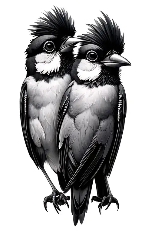 Three Little Birds Sitting