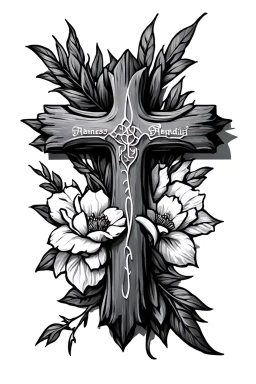 Nail Cross With Names