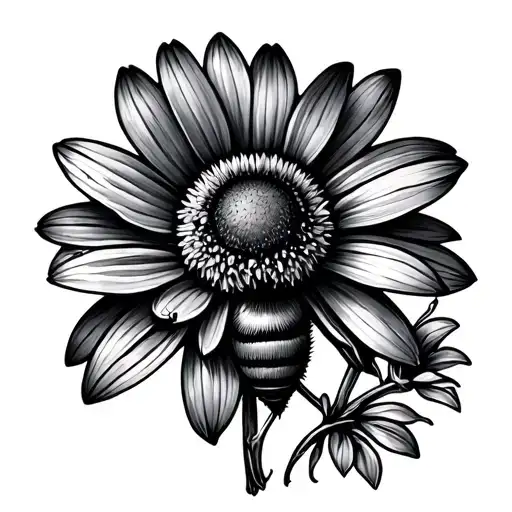 Cross Honey Bee Aster Flower