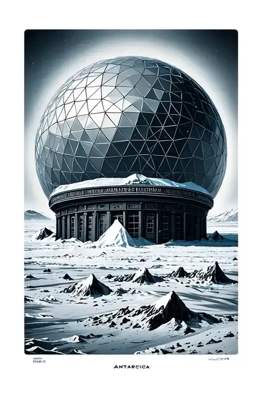 Antarctica South Pole Geodesic Dome