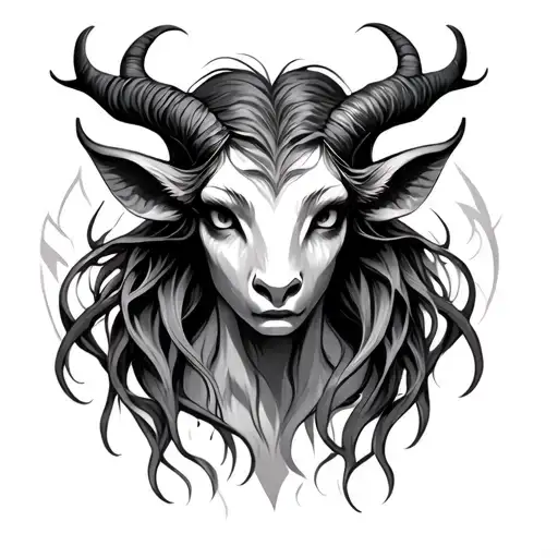 Faun Fantasy Creature Face