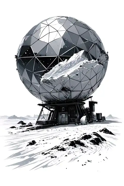 Antarctica South Pole Geodesic Dome