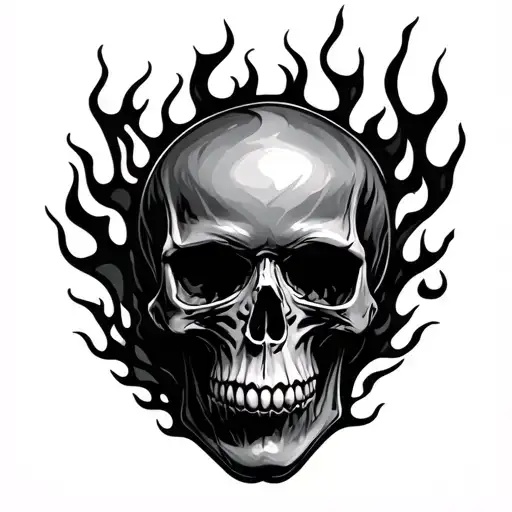 Flaming Skull