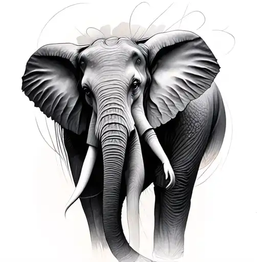 Dali Drawer Lady Abstract Combined With Dali Elephant