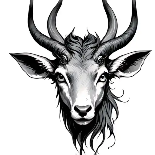 Faun Fantasy Creature Face