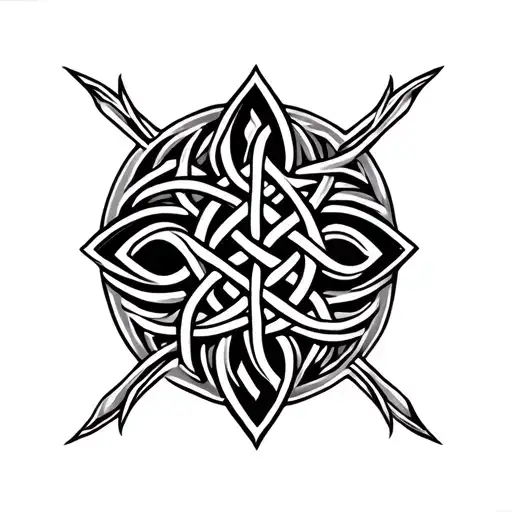 Celtic Knot Design Incorporating Arab Tribal