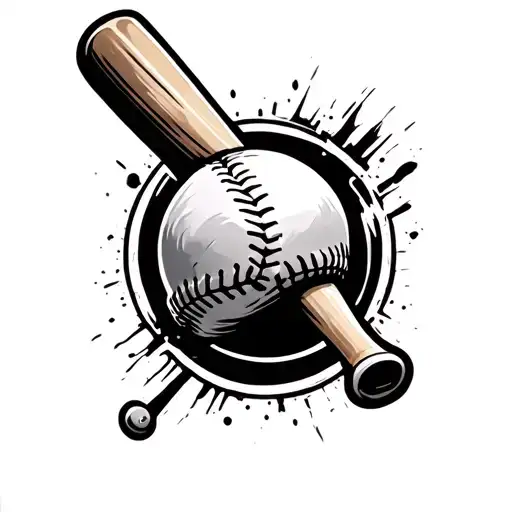 Baseball Bat Half Sleeve