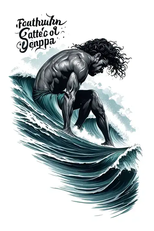 Surfing And Ocean Name Of Fathers Shoulders