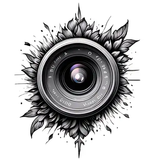 Camera Lens Surrounded By Virgo Symbol