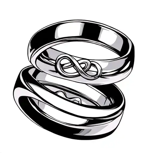 Wedding Bands With Infinity Symbol And 224 Incorporated Into The Design