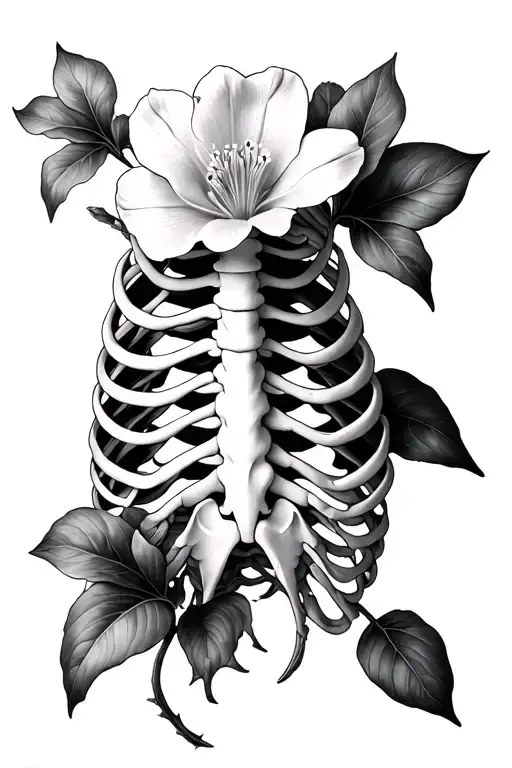 Wild Cyclamen Intertwined Ribcage