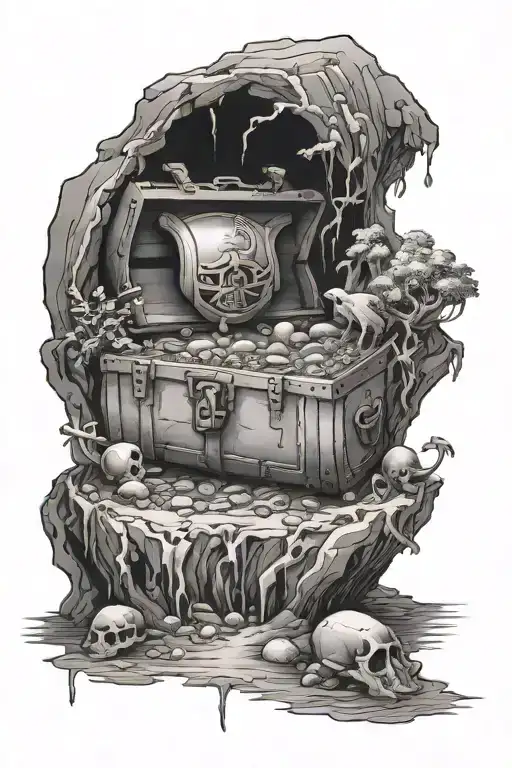 Hidden Cave With Treasure Chest