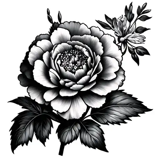 Carnation And Larkspur