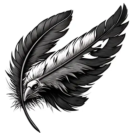 Xxi-ii-mcmlxiv Roman Numerals Inside An Eagle Feather