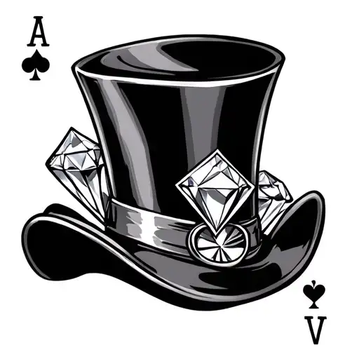 Ace Diamonds On A Steampunk Tophat
