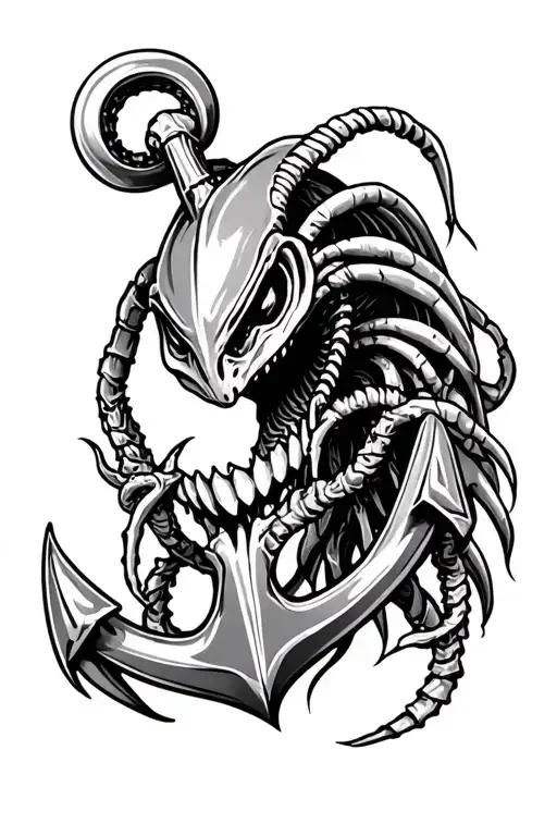 Xenomorph Alien Smiling Anchor Formed