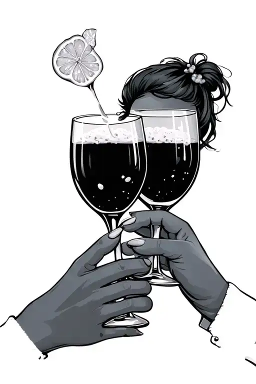 Best Friends Toasting Drinks