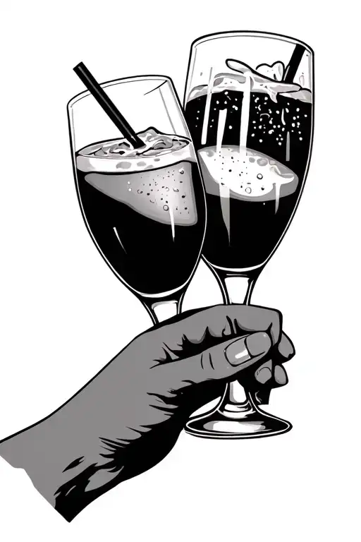 Best Friends Toasting Drinks