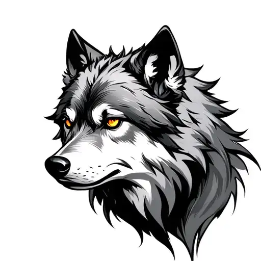 Norse Wolf With Glowing Eyes
