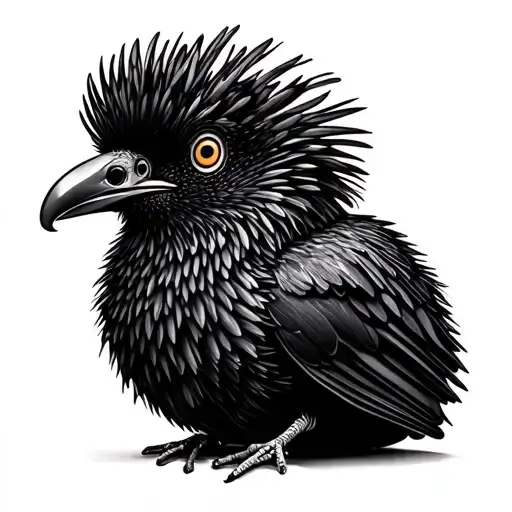 Black Kiwi Bird With Mclaren F1 Logo Incorporated Symbolizing