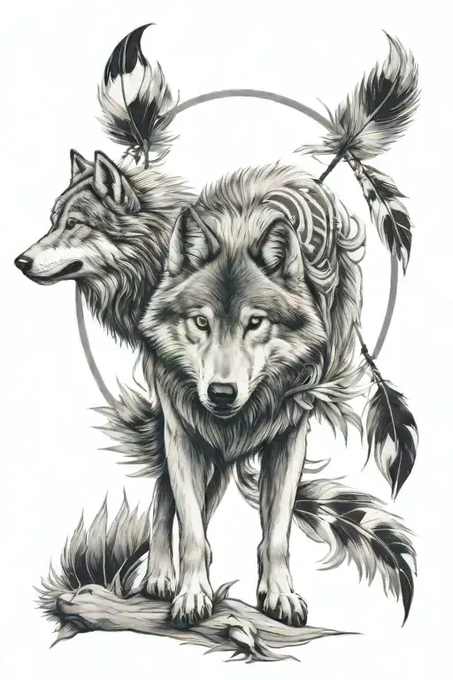 Wolf And Indian