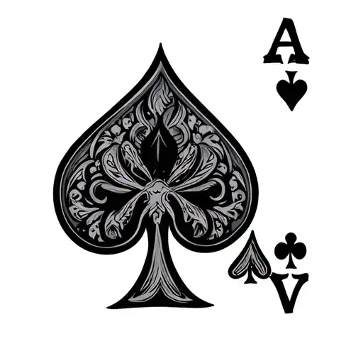 Ace Playing Card Design Featuring