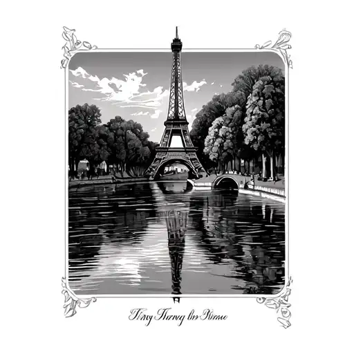 Eiffel Tower And Lake