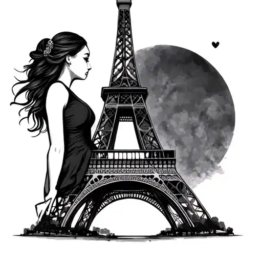 Eiffel Tower And Girl