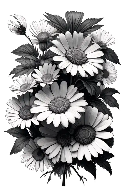 Collage Of Daisies And Sweet Pea Flowers Blooming