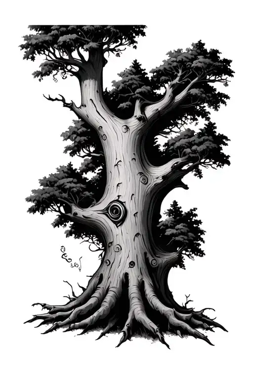 Tree Trunk Drawn