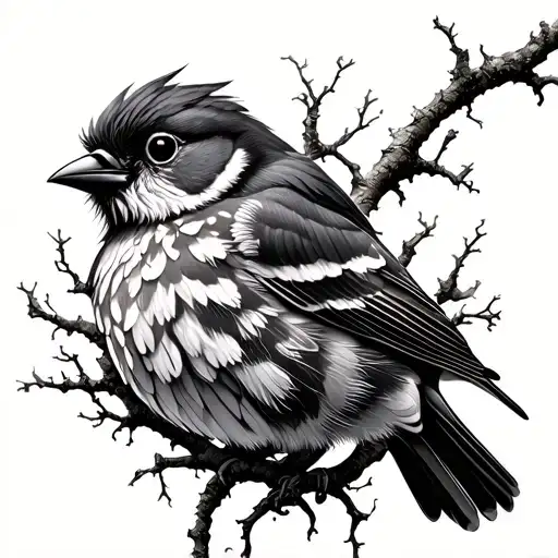 Bird On A Tree That's Withering Away