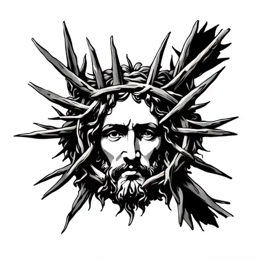 Jesus Crown Of Thorns Surrounded
