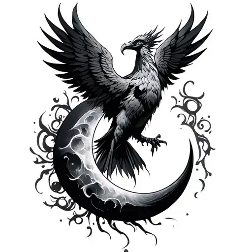 Phoenix And Moon