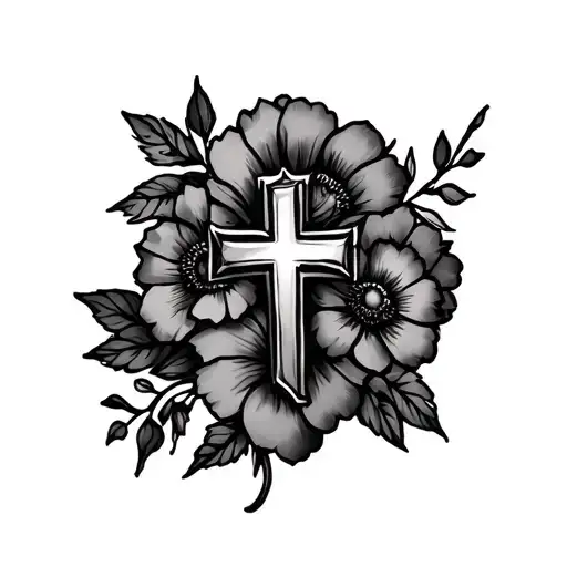 Cross With Flowers