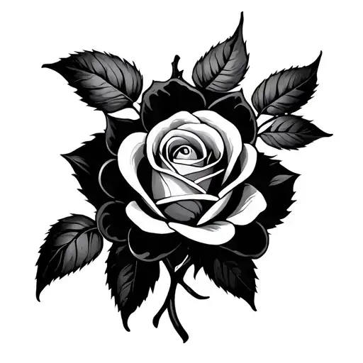 Cross With Small Rose