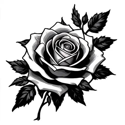 Cross With Small Rose Around It