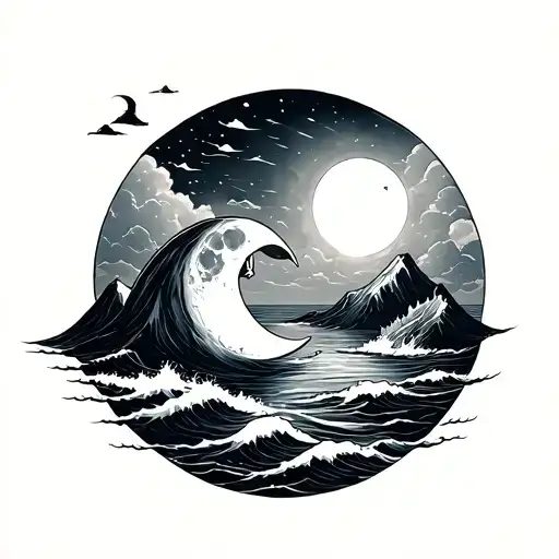 Ocean And Mountain Moon And Sun Best Friends