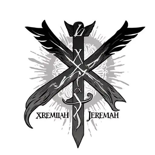 Word Cross Saying Xeremiah And Jeremiah