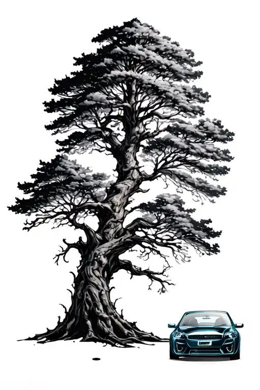 Tree With Glass And A 5 Speed Manual Gear Shift