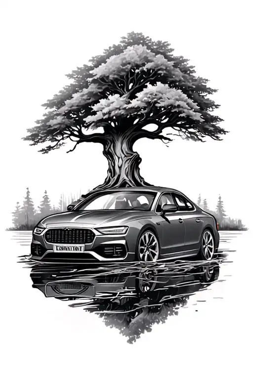 Tree With Glass And A 5 Speed Manual Gear Shift